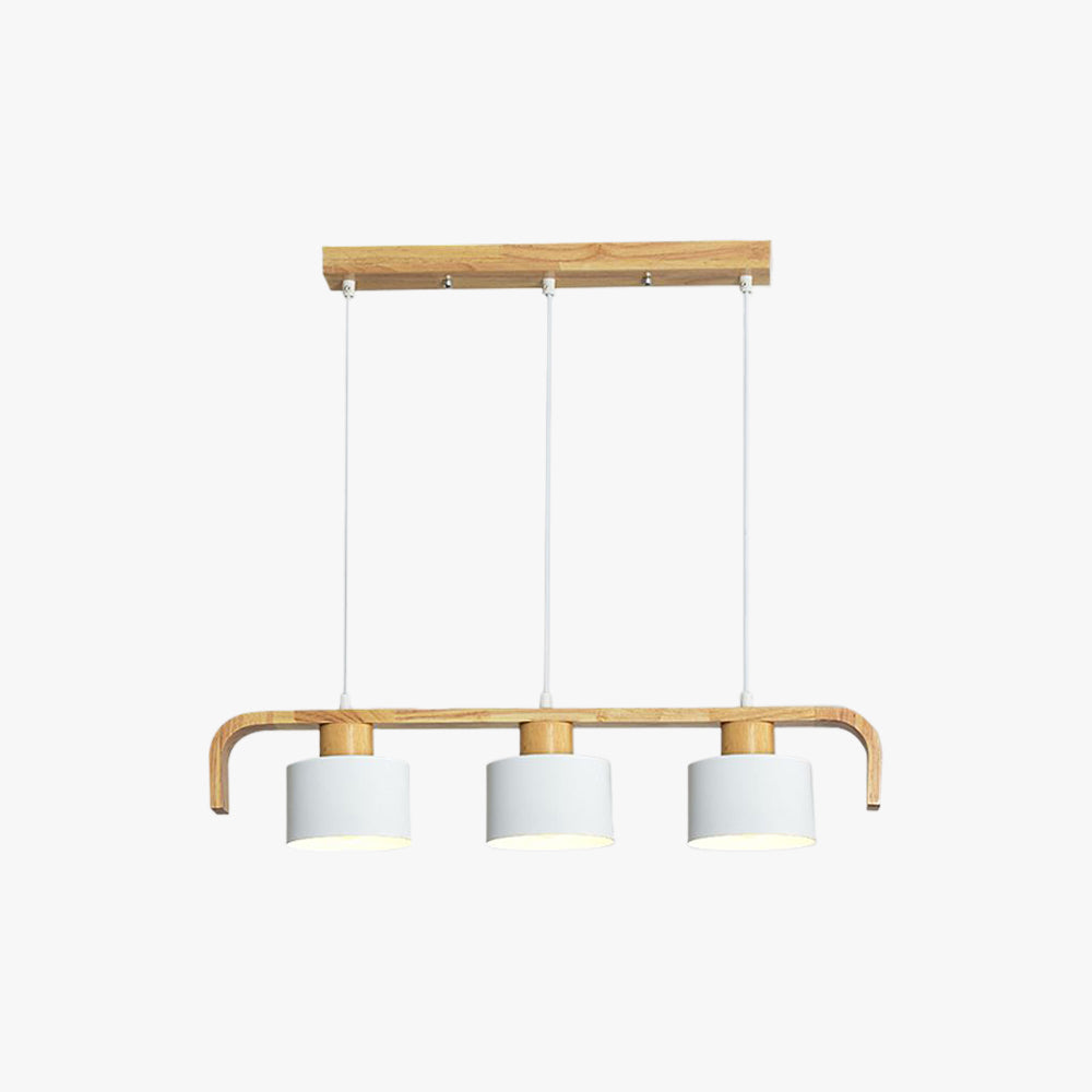 Valentina Lampade a Sospensione Cilindro Nordico, Legno, Camera da Letto