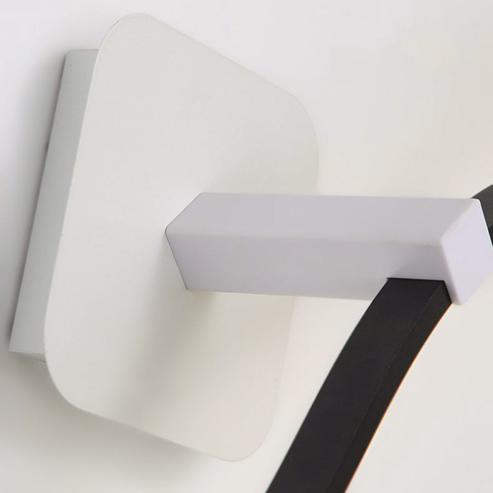 Arisha Minimalista LED Applique Onda Lineare Metallo Nero/Bianco Bagno