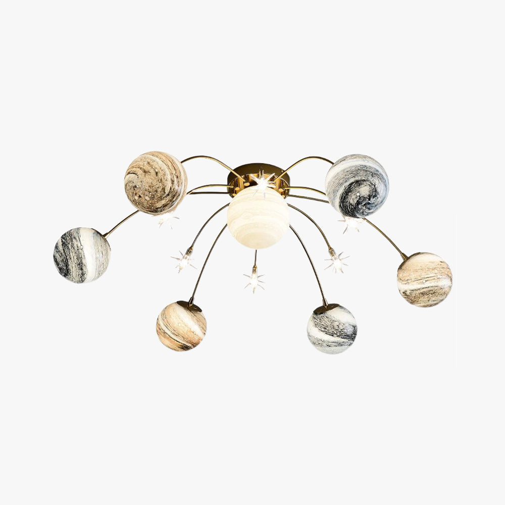 Aria Moderno LED Pianeta Plafoniere Soggiorno Metallo/Vetro