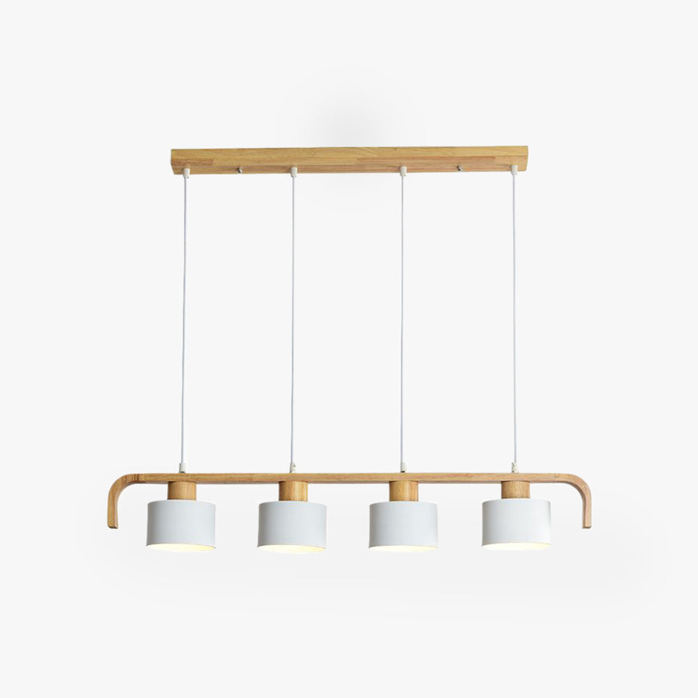 Valentina Lampade a Sospensione Cilindro Nordico, Legno, Camera da Letto