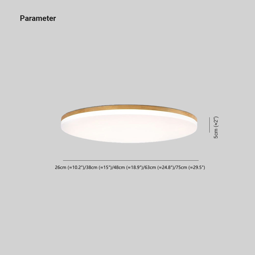 Muto Minimalista LED Plafoniere Legno Acrilico Bianco Rotondo Soggiorno/Camera da Letto
