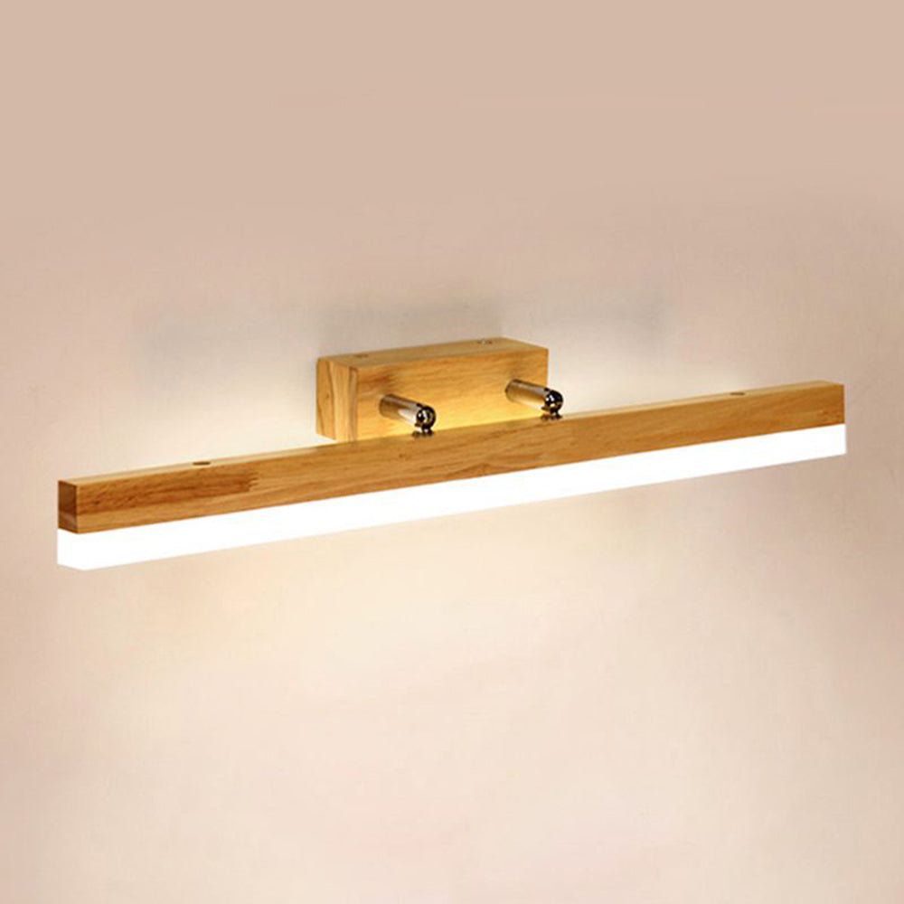 Muto Minimalismo Classico LED Applique Lungo Metallo Legno Vanità Specchio Bagno/Sala Studio