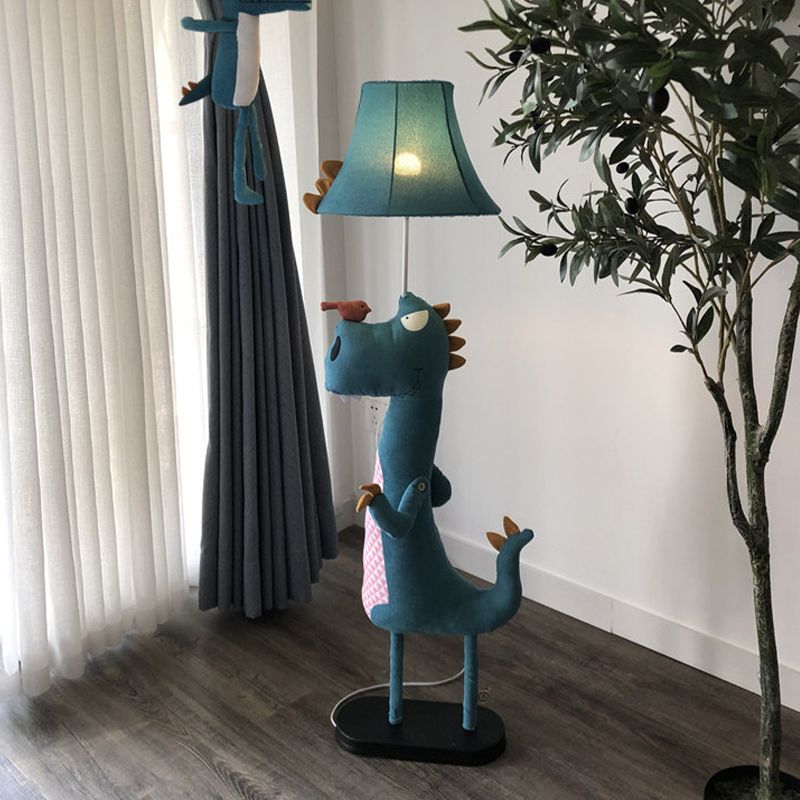 Arisha Blu Dinosauro Lampade da Terra Metallo LED