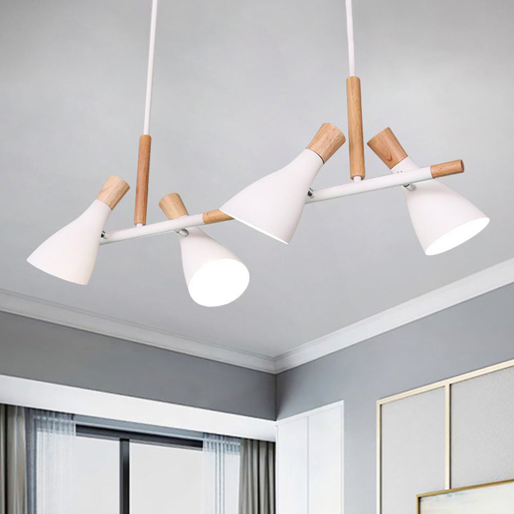 Valentina Lampade a Sospensione Nordico Corda Legno Bianco/Verde/Grigio