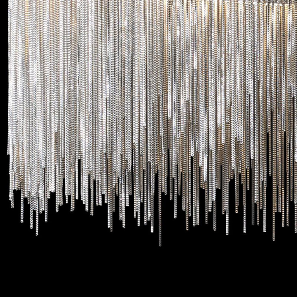 Arisha Moderno Decorativo LED Applique Catena Nappe Argento Soggiorno/Camera da Letto
