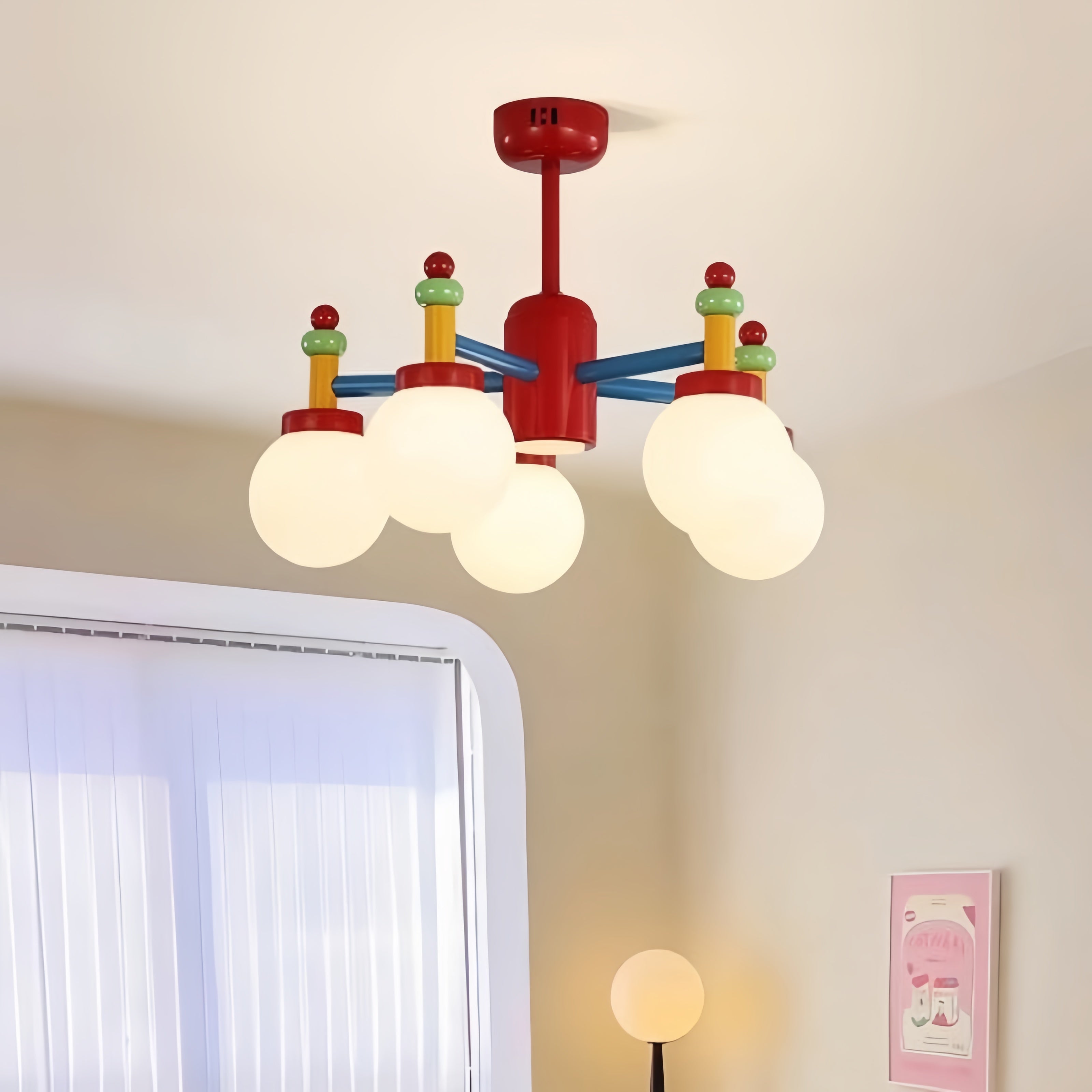 Valentina Moderno LED Metallo/Vetro Lux Lampadario Multicolore Soggiorno