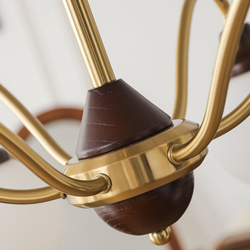 Valentina Francese Metallo/Legno/Vetro Lux Lampadario Cromo/Oro Camera da letto/Soggiorno