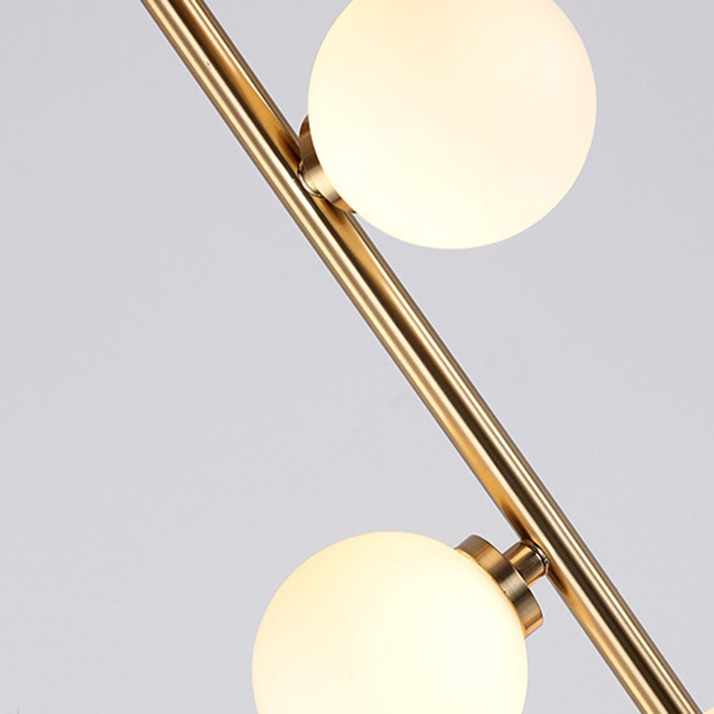 Valentina Moderno LED Lampada da Terra 9 Capi Metallo Vetro Soggiorno/Camera da Letto/Sala Studio