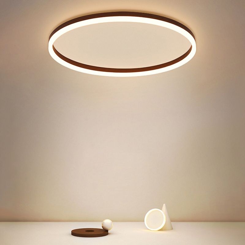 Arisha Minimalista LED Plafoniera Anello Metallo Nero