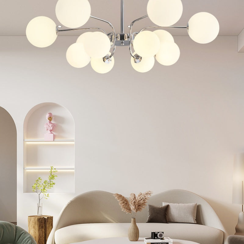 Valentina Moderno Metallo/Vetro LED Lux Lampadario Cromo/Oro Camera da letto/Soggiorno/Sala da Pranzo