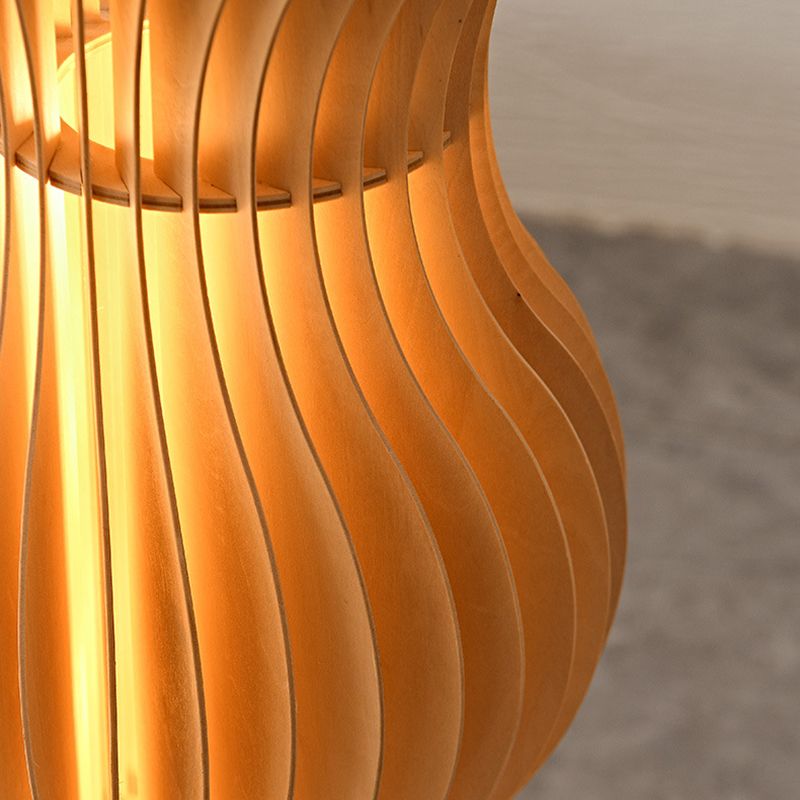 Muto Creative Uniche Moderno Legno Cachi Lampade da Terra