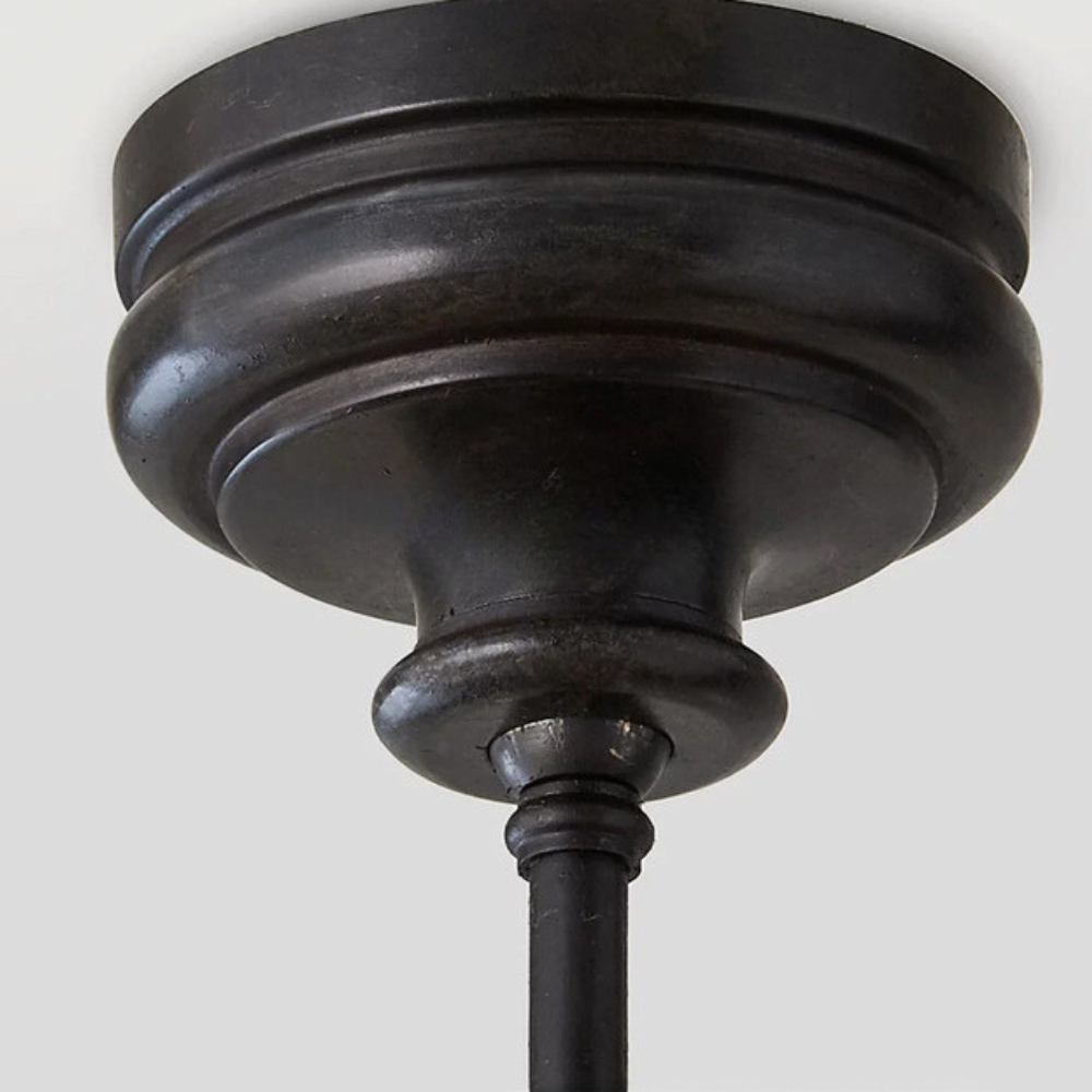 Silva Lampadari Vintage Retrò in Metallo Soggiorno, Nero/Bianco/Ottone