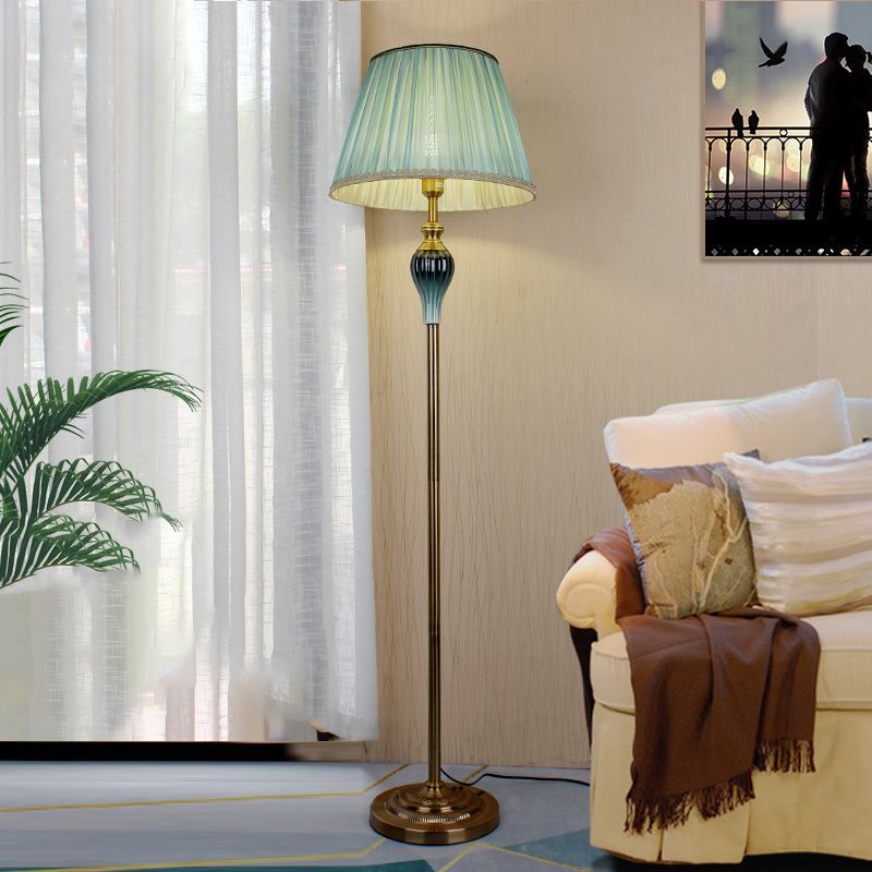 Tiffany Moderni LED Lampade da Terra Metallo Tessuto Soggiorno/Camera da Letto