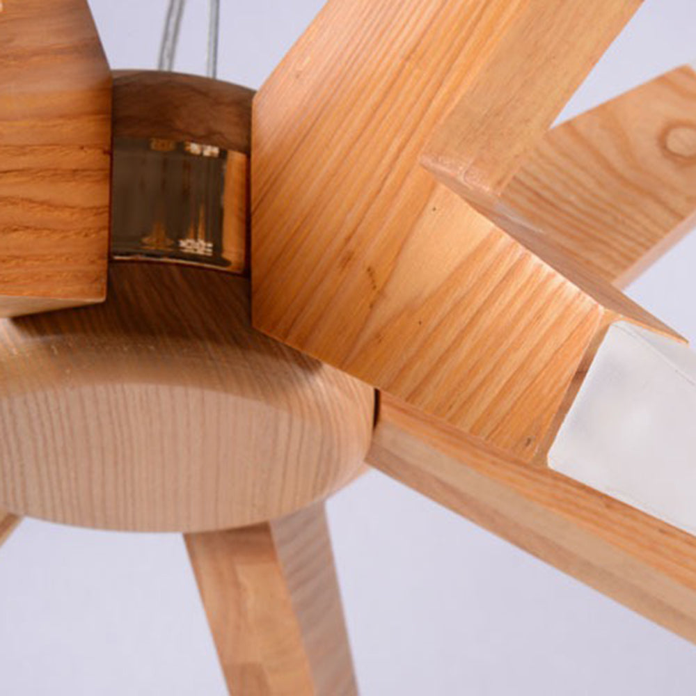 Muto Design LED Lampade a Sospensione Naturale Filiale Legno Fatto a Mano Soggiorno/Camera da Letto