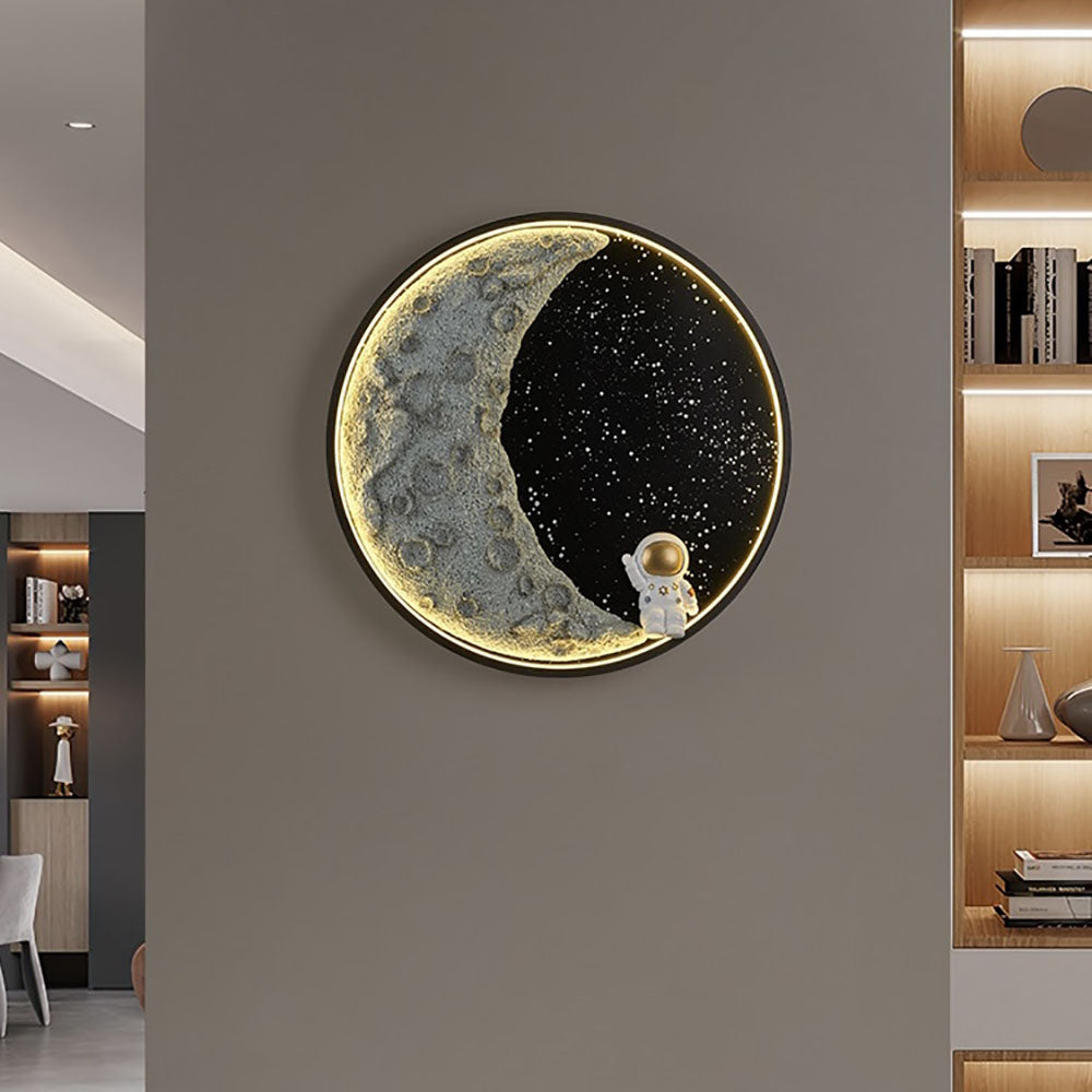 Aria Moderno Astronauta Luna Metallo Applique Camera da Letto
