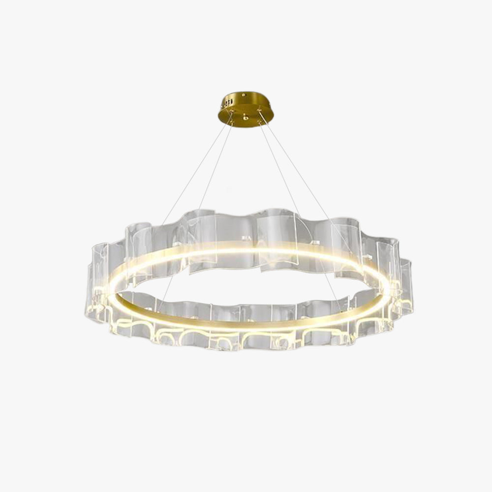 Arisha Creative Anello Metallo Acrilico Lampade a Sospensione