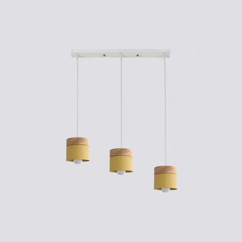 Valentina Nordiche Colorato LED Lampade a Sospensione Metallo/Legno Globo Soggiorno/Camera da Letto