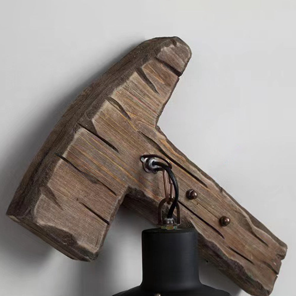 Epoch Vintage LED Lampada da Parete Legno/Metallo Soggiorno/Camera da Letto