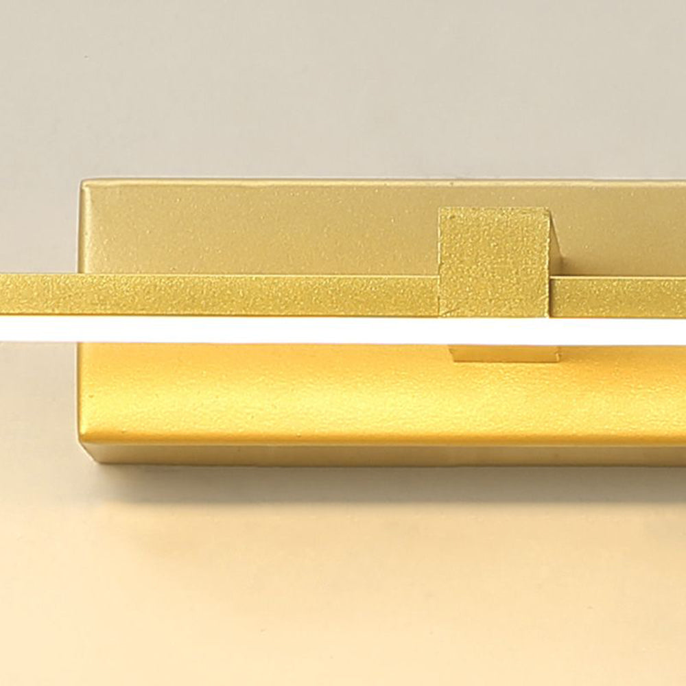 Arisha Moderno Lineare Classico LED Applique Metallo Oro Specchio Bagno