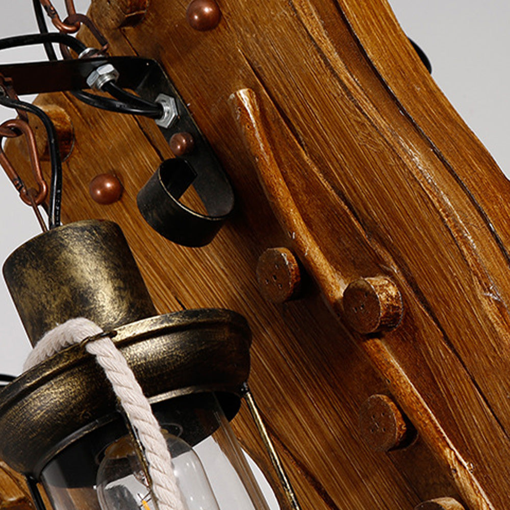 Epoch Lampade a Sospensione Retro Sassofono Metallo/Legno Noce