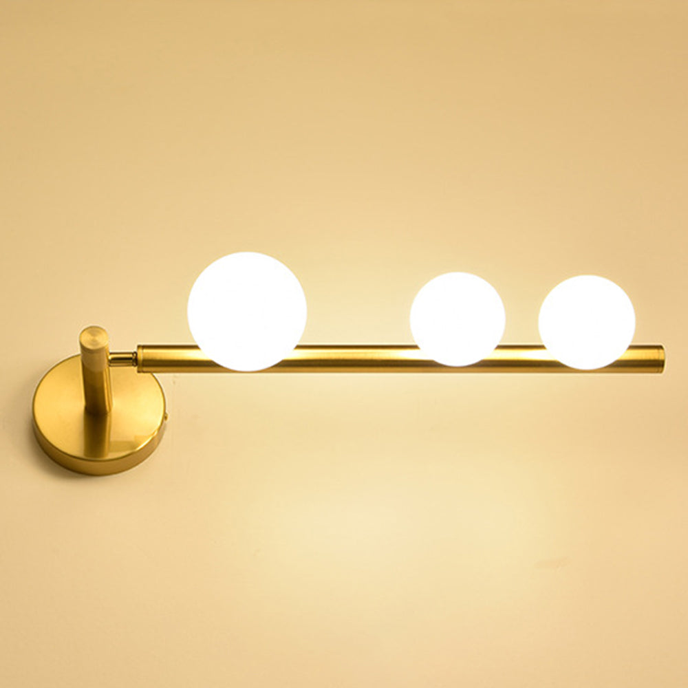 Valentina Moderni LED Applique Nero/Oro Metallo Vetro Rotondo Soggiorno/Camera da Letto/Sala Studio