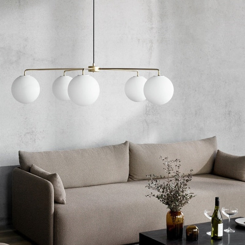 Valentina Minimalista LED Bolla Vetro Metallo Lampadari Camera da Letto