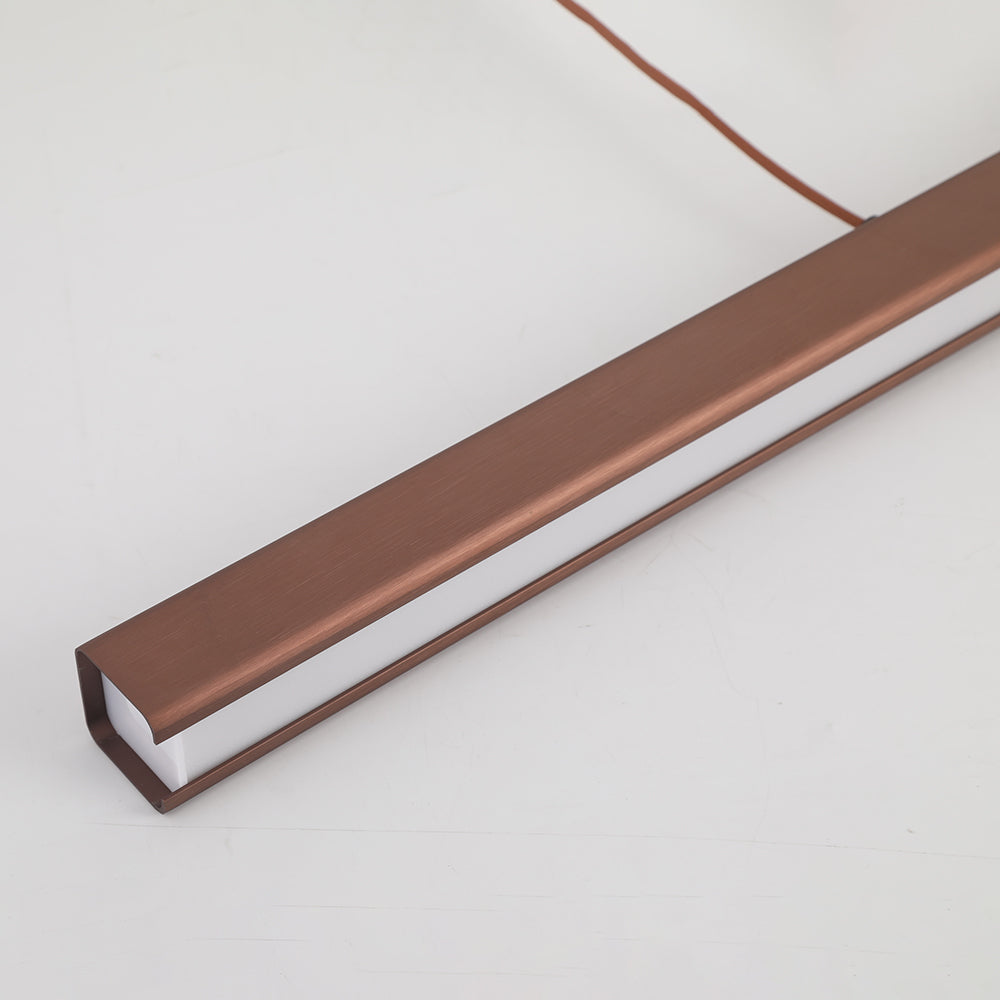 Arisha Moderna LED Lampada a Sospensione Metallo Nero/Marrone Lineare