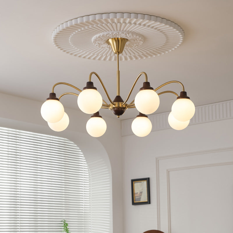 Valentina Francese Metallo/Legno/Vetro Lux Lampadario Cromo/Oro Camera da letto/Soggiorno