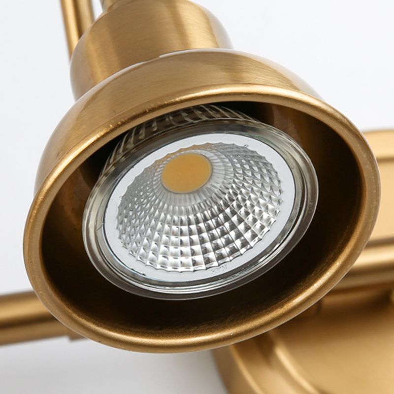 Tiffany Vintage LED Rotondo Arco Applique Oro Metallo Soggiorno/Camera da Letto