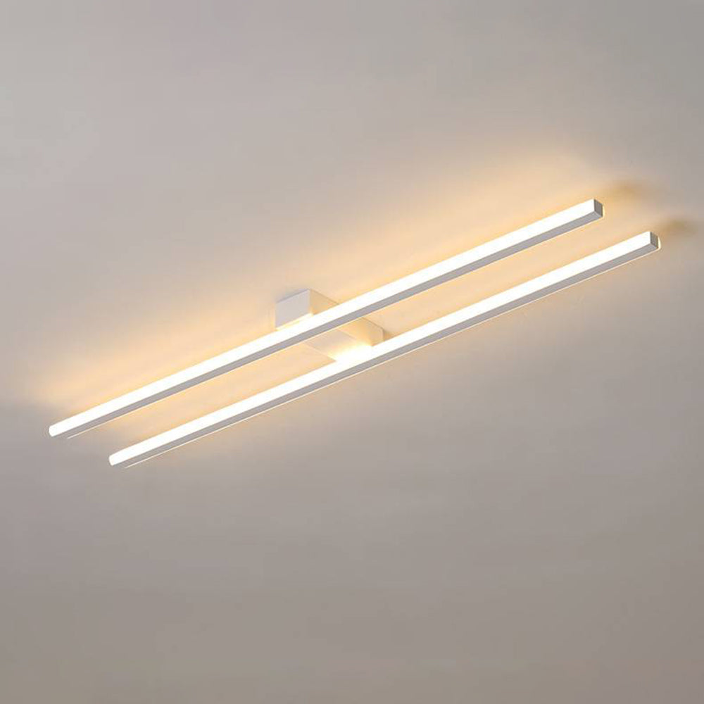 Arisha Minimalista LED Plafoniera Metallo Nera/Bianco Doppia Linea Soggiorno/Camera da Letto
