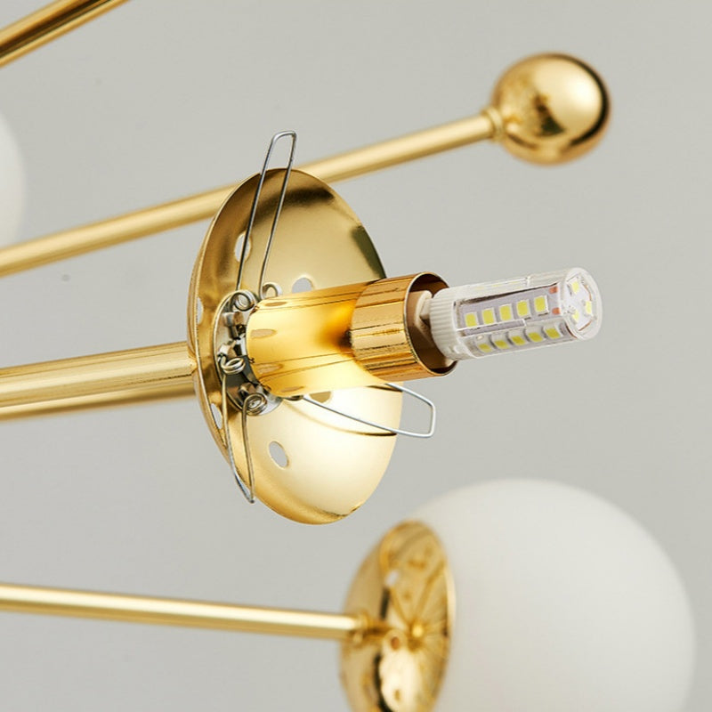 Silva Moderno LED Lux Lampadario Oro Vetro Camera da letto/Soggiorno/Sala da Pranzo