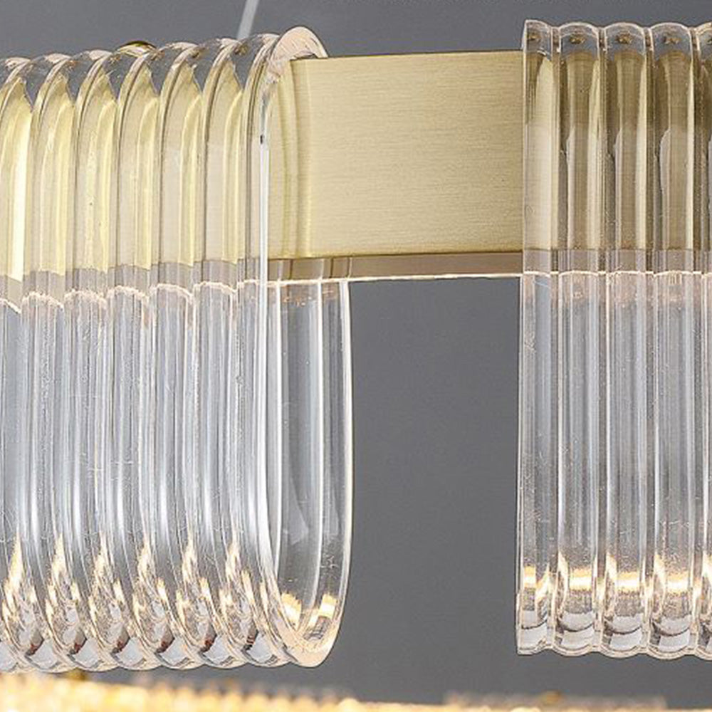 Arisha Moderno Anello Acrilico Bianco Oro Lampade a Sospensione