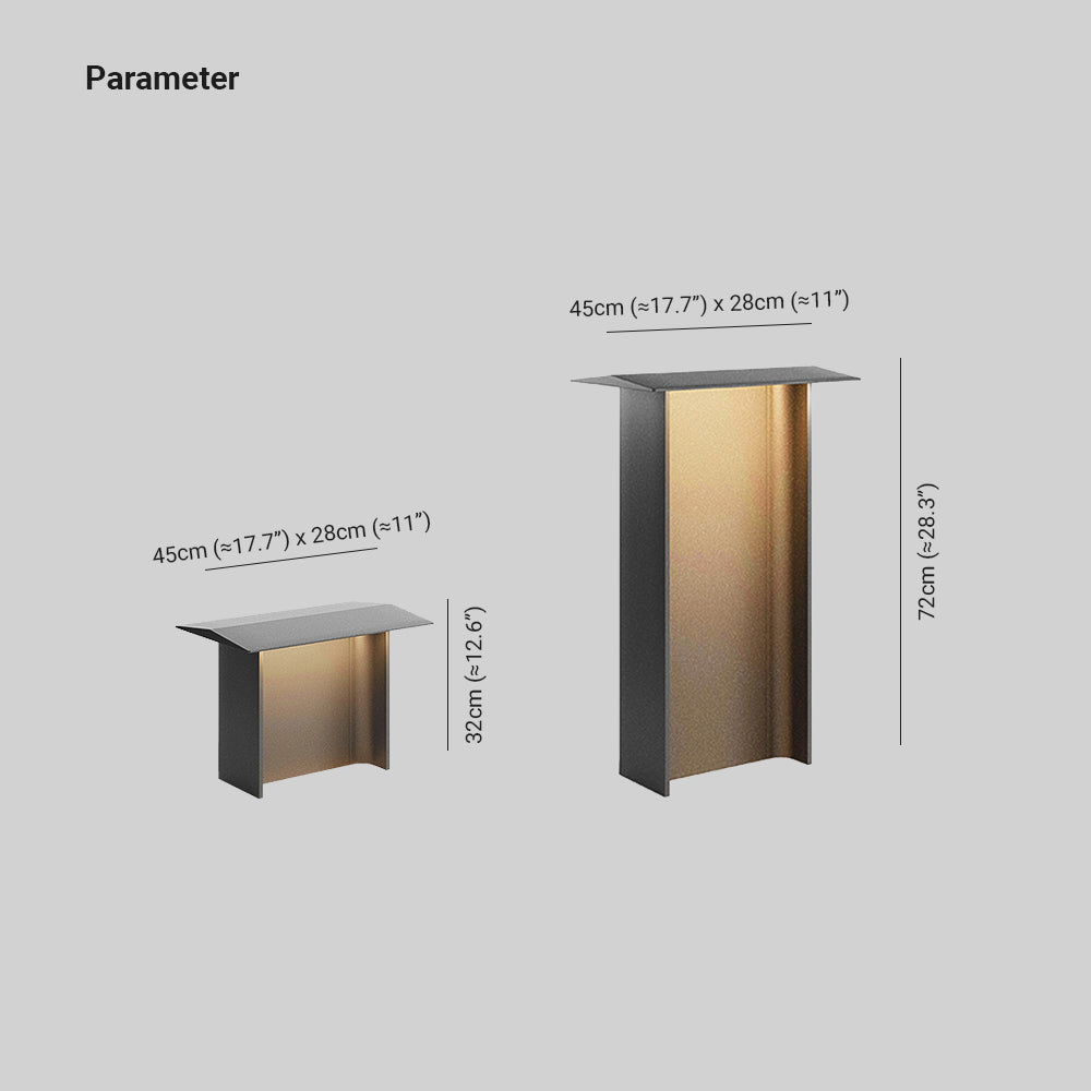Ray Moderno Metallo Rettangolare Solare Lampade da Esterno