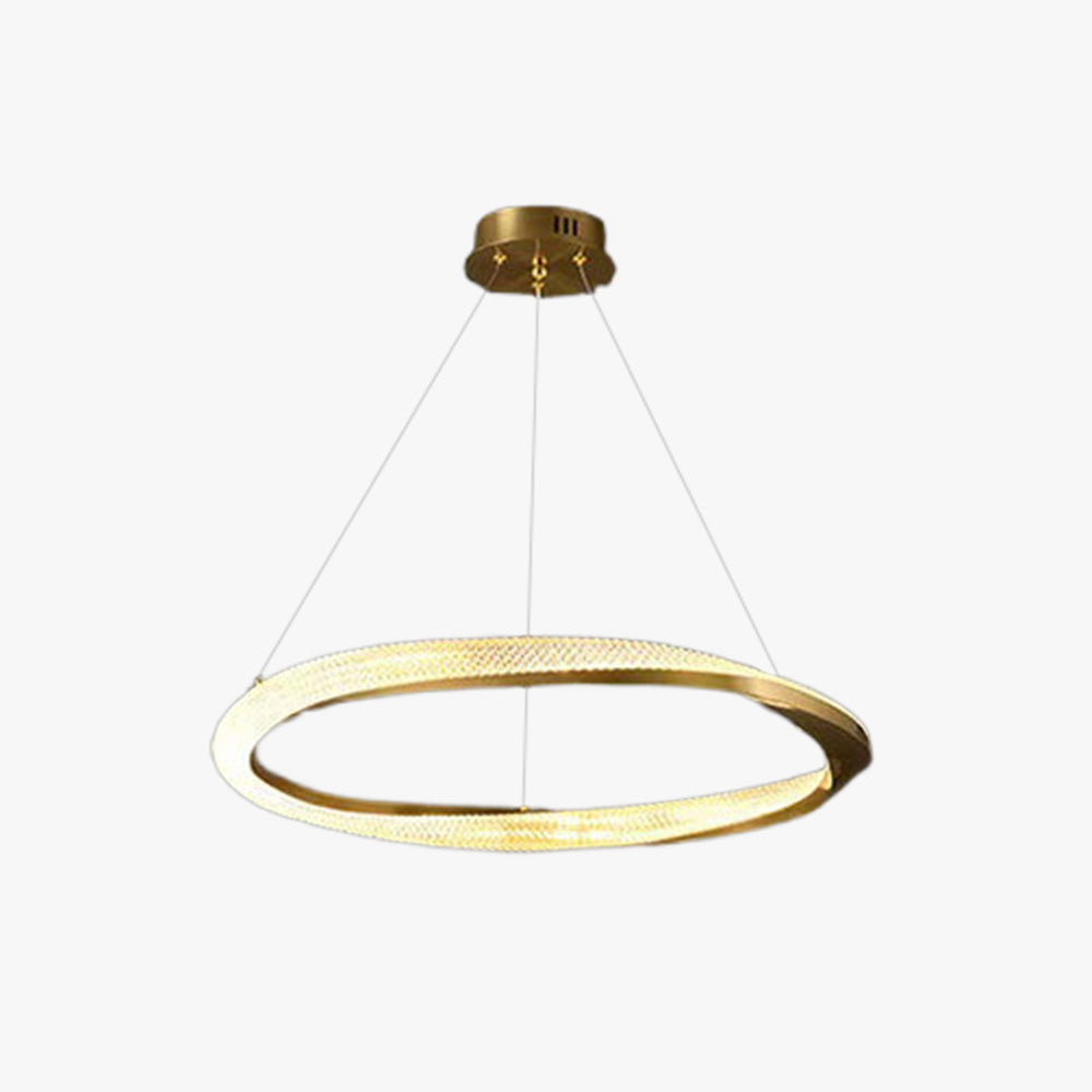 Kristy Minimalismo LED Squillo Lampade a Sospensione Metallo Acrilico Oro/Nero Soggiorno/Camera da Letto