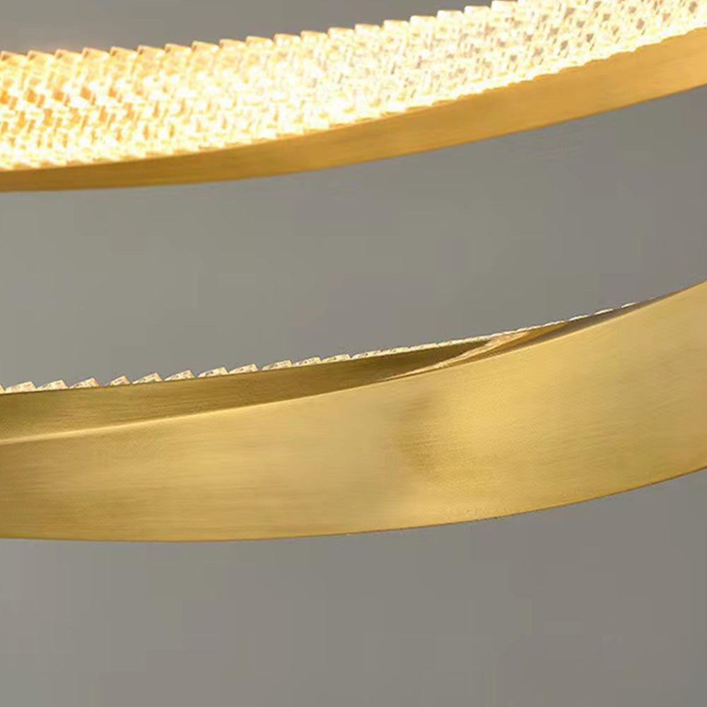 Kristy Minimalismo LED Squillo Lampade a Sospensione Metallo Acrilico Oro/Nero Soggiorno/Camera da Letto
