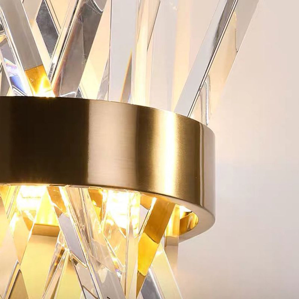 Kristy Moderni LED Applique Geometrica Decorativa Cristallo Metallo Oro Soggiorno/Camera da Letto