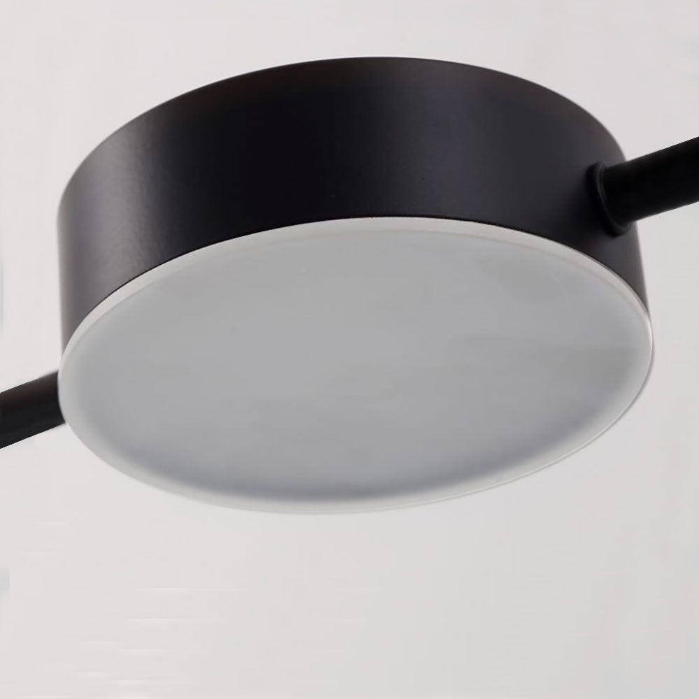 Arisha Moderni LED Metallo Lampade a Sospensione Nero/Oro Soggiorno/Cucina