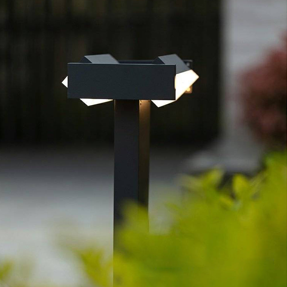 Ray Lampade da Esterno Metallo Rotabile Nero Moderno Semplice Giardino