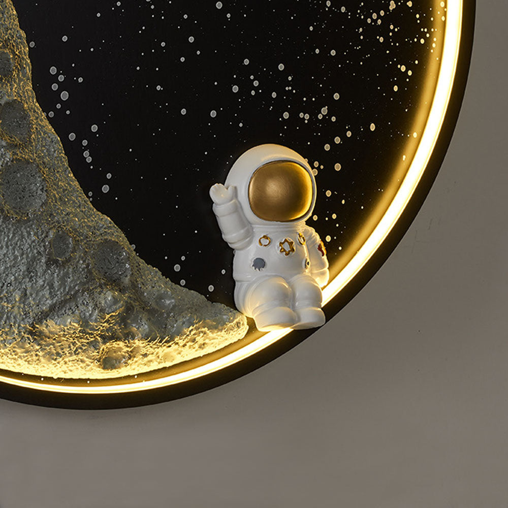 Aria Moderno Astronauta Luna Metallo Applique Camera da Letto