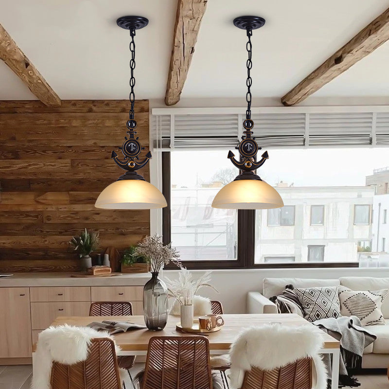 Silva Vintage Vetro/Resina Sospensione Bianco/Nero/Blu Camera da letto