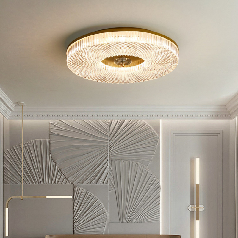 Kristy Moderno Rotondo LED Plafoniere Bianco/Oro/Nero Camera Da Letto