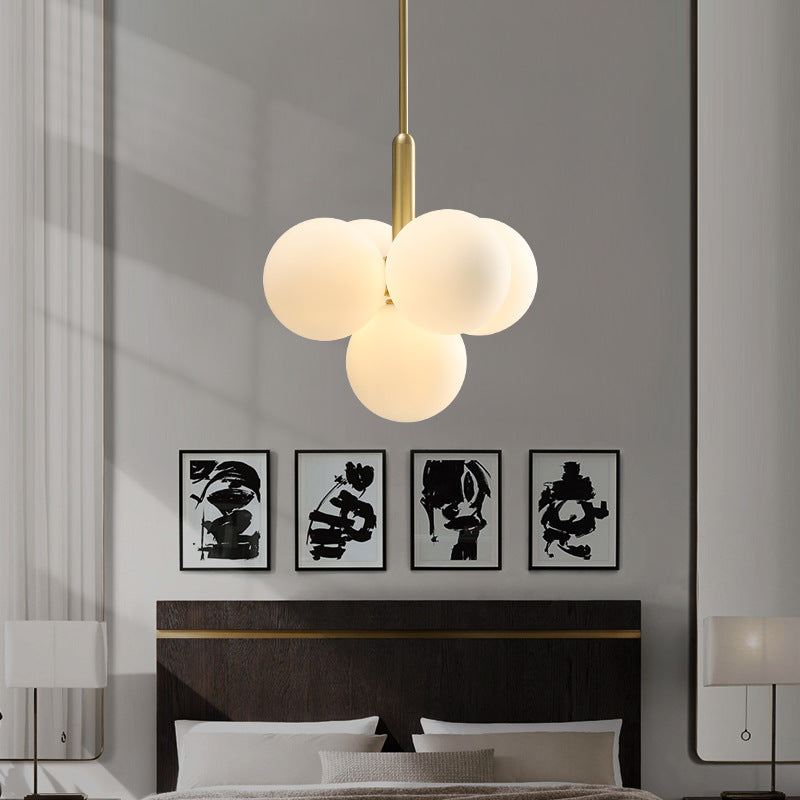 Valentina Nordico Metallo/Vetro Lux Lampadario Rame Camera da letto/Soggiorno/Sala da Pranzo