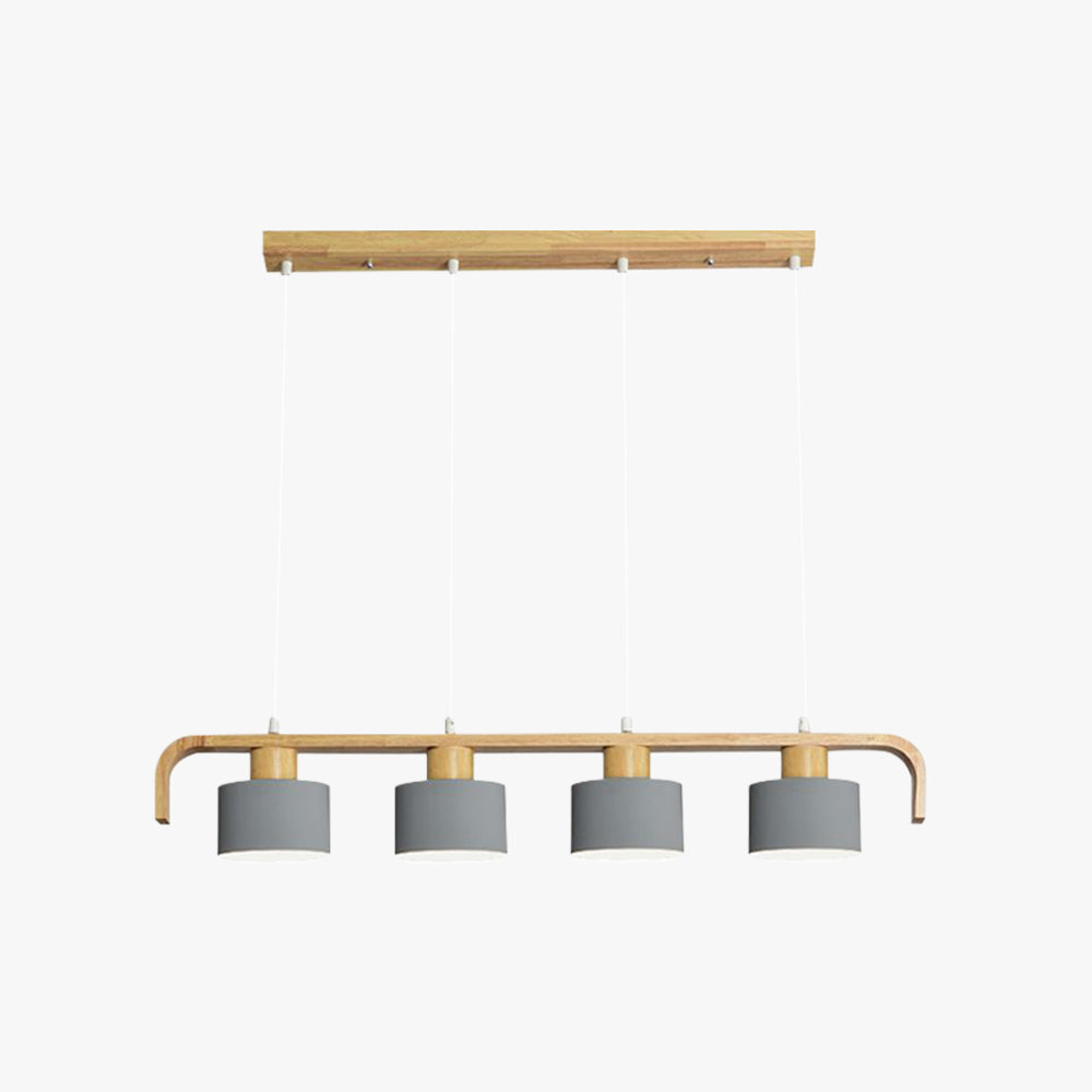 Valentina Lampade a Sospensione Cilindro Nordico, Legno, Camera da Letto