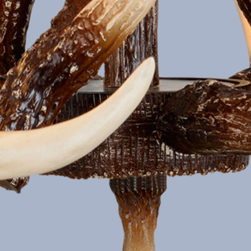 Silva Vintage Resina Sospensione Nero/Bianco/Legna Camera da Letto/Cucina