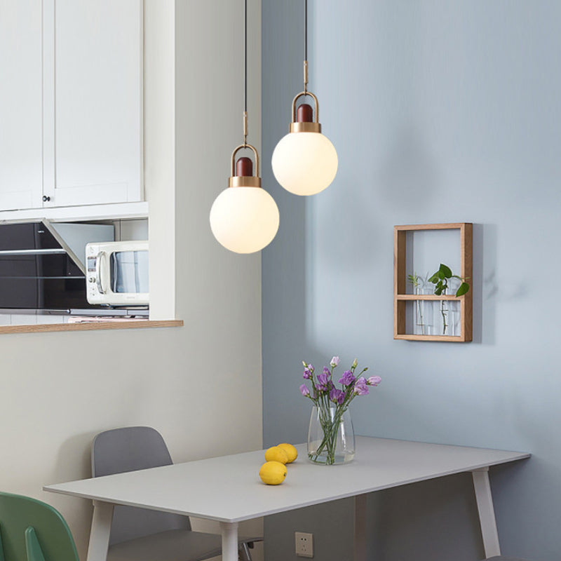 Valentina Moderno LED Lampade a Sospensione Metallo In Legno Vetro Camera da Letto