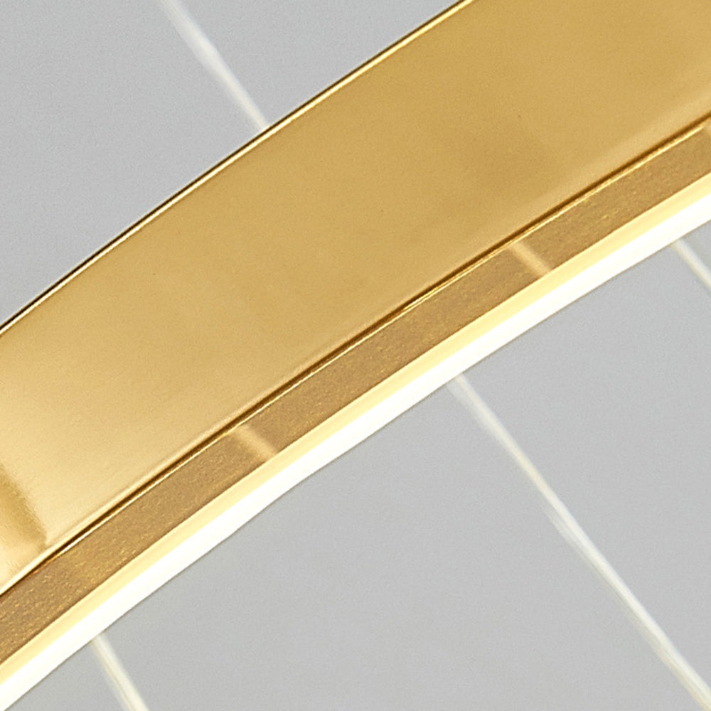 Arisha Minimalista Anello Lampada a Sospensione Metallo Oro