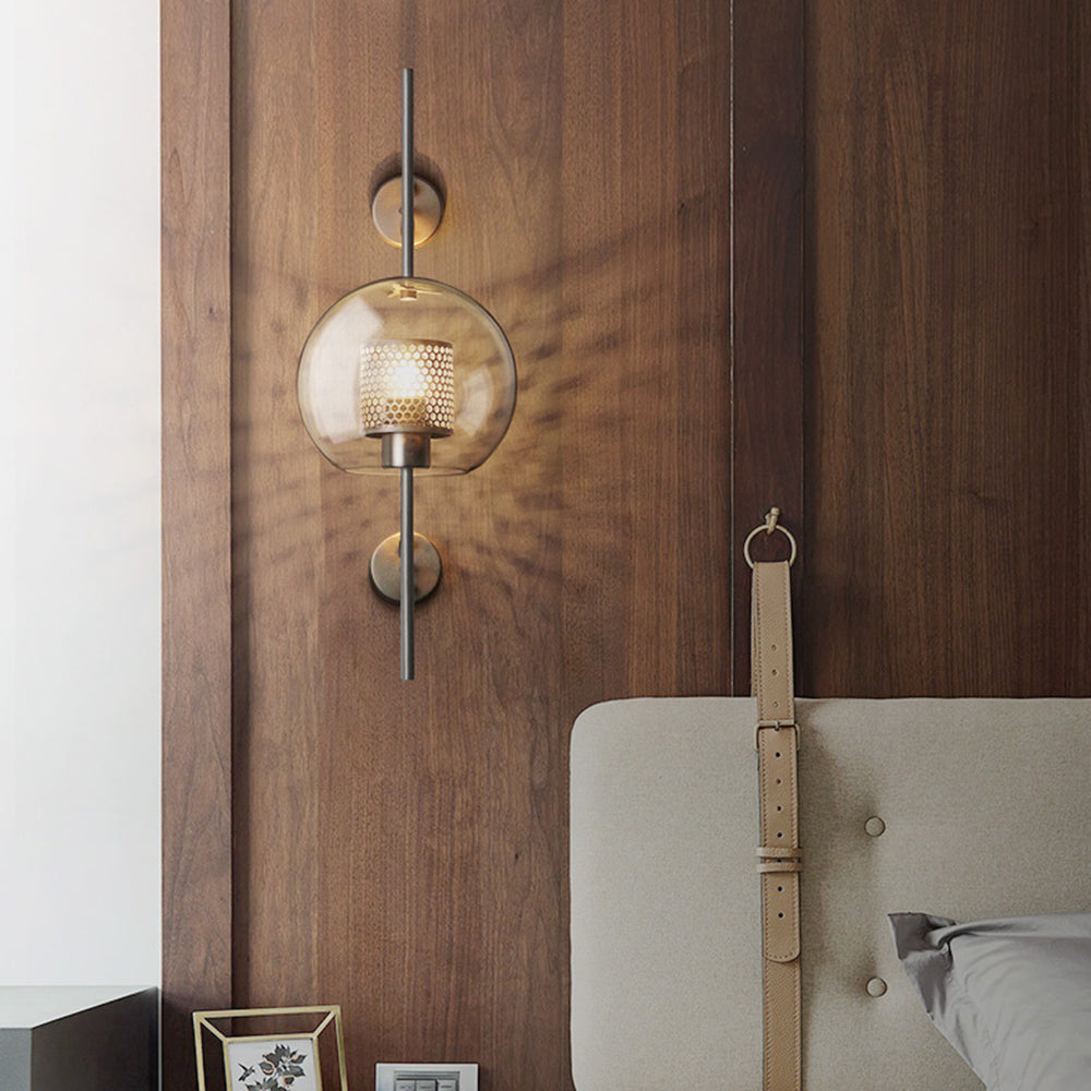 Arisha Industriale LED Applique Metallo/Vetro Argento/Oro Globale