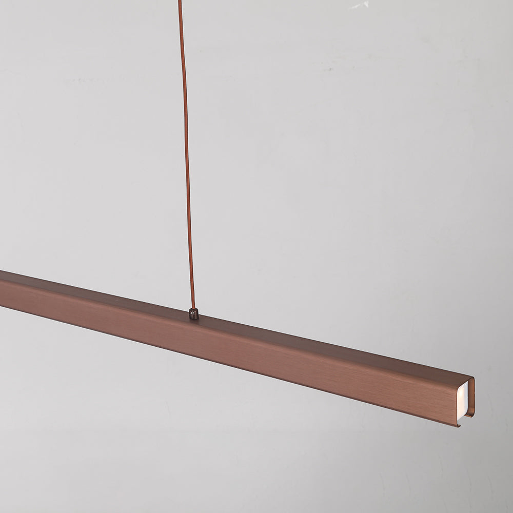 Arisha Moderna LED Lampada a Sospensione Metallo Nero/Marrone Lineare