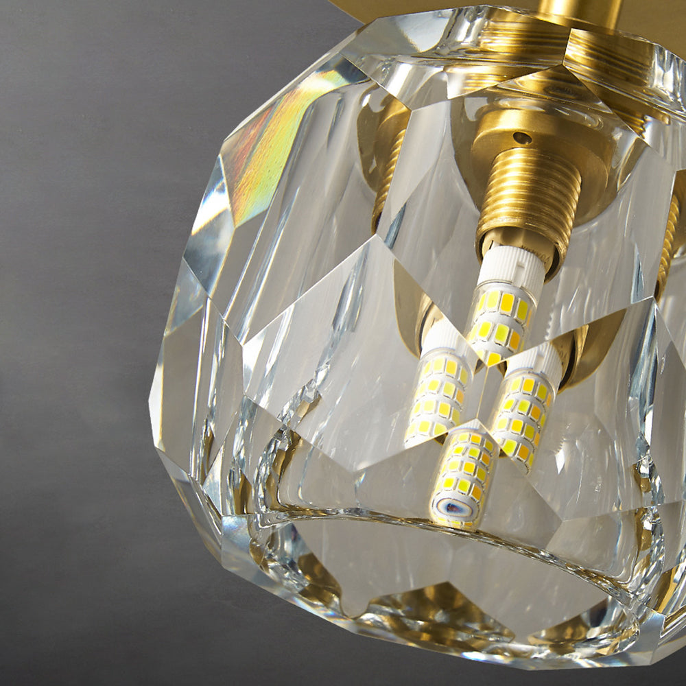 Kristy Classico LED Design Piccolo Diamante Lusso Plafoniere Metallo/Acrilico Ore Soggiorno/Camera da Letto