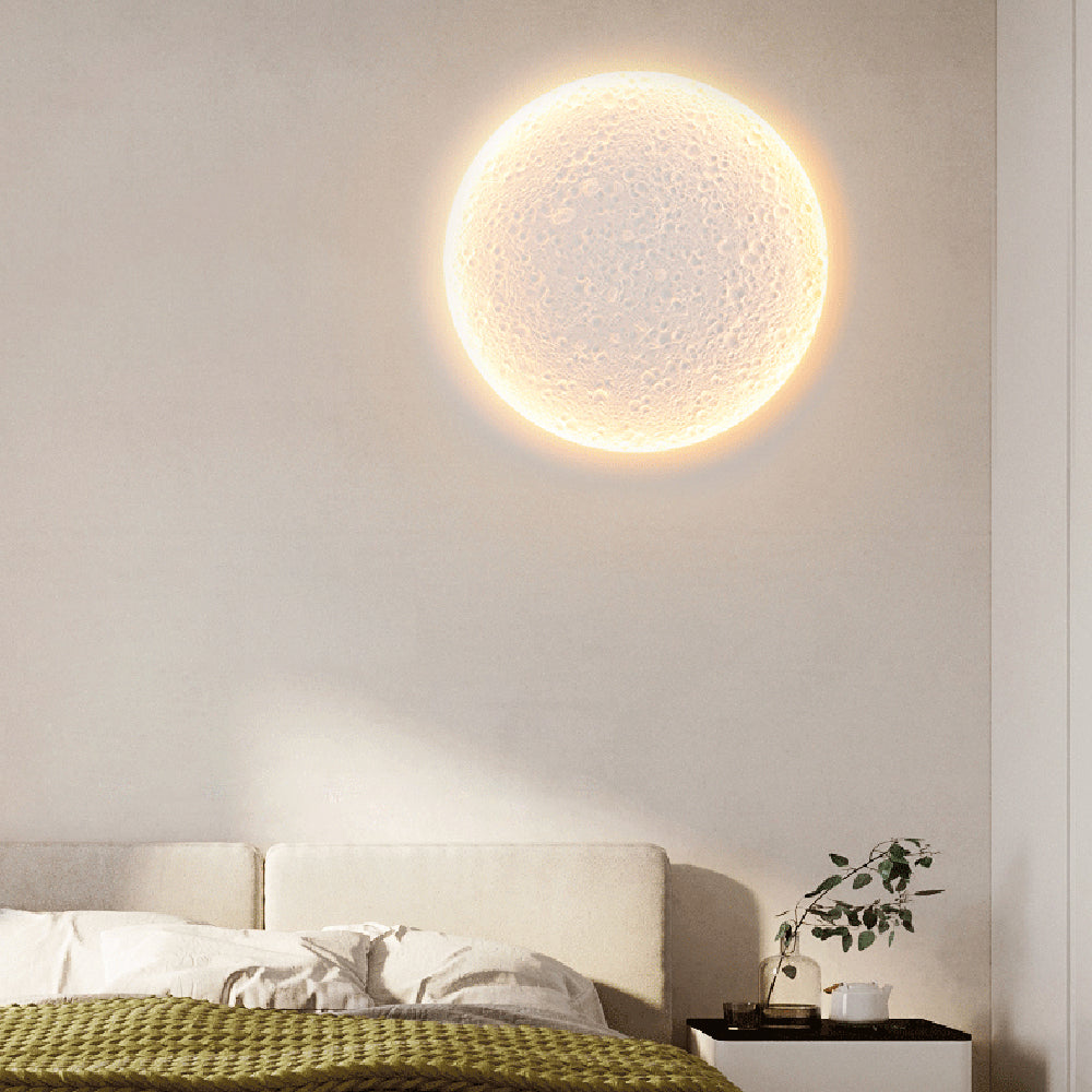 Aria Decorativa Bellissimo LED Emisfero Luna Applique Metallo Gesso Soggiorno/Camera da Letto
